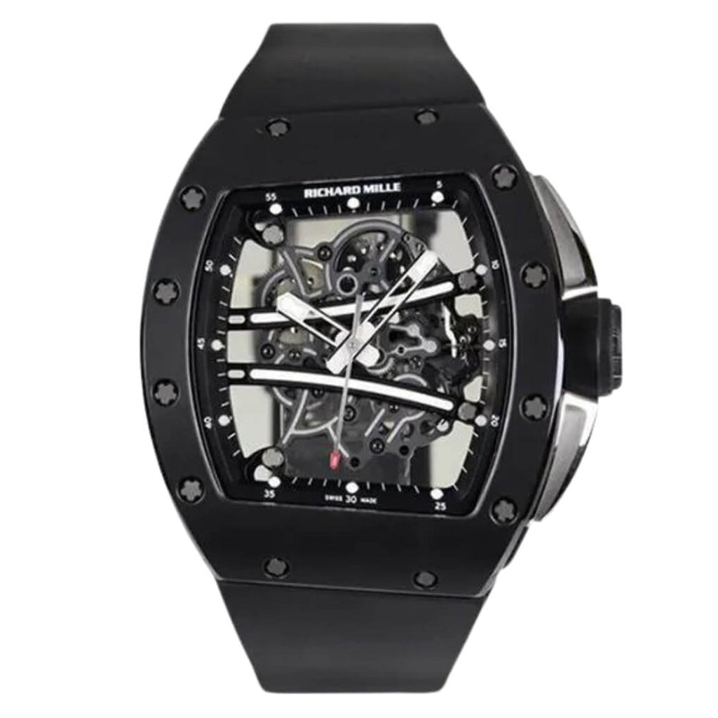 Richard Mille Rm 61-01 Ca-Tzp Yohan Blake Limited Edition 50.23Mm X 42.7Mm Ntpt Carbon Black Rubber Straps Mens Watch