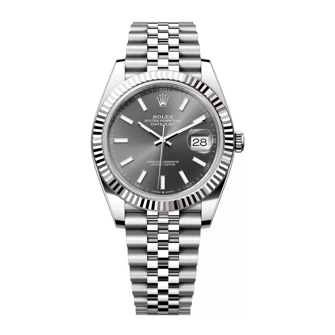 Rolex Datejust 126334 DKRIJ Dark Rhodium Index White Gold Bezel 41Mm O