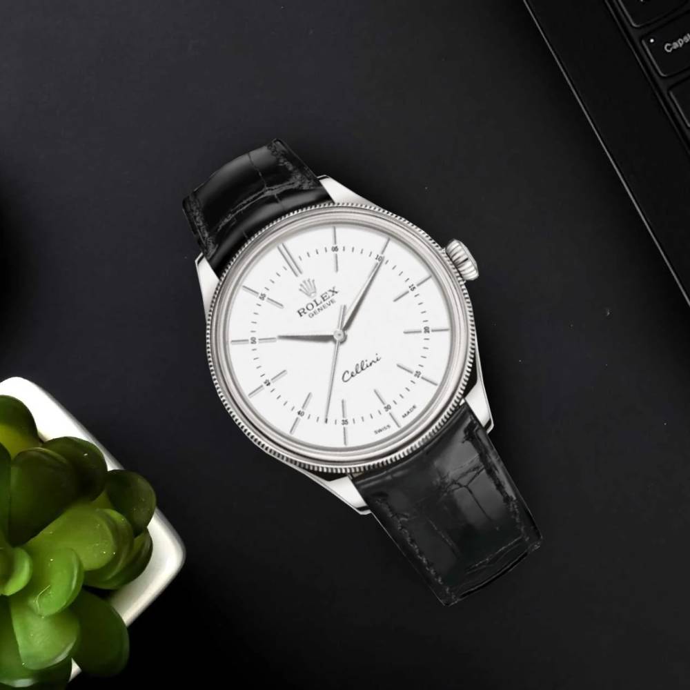 Rolex Cellini M50509-0016 39Mm Stainless Steel White Dial 18 Ct White Gold