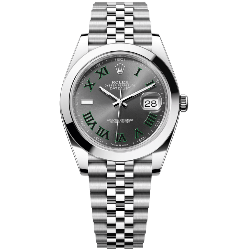 Rolex Datejust 126300 SLGRJ Slate Grey Green Roman 41Mm Oystersteel Men’S Watch