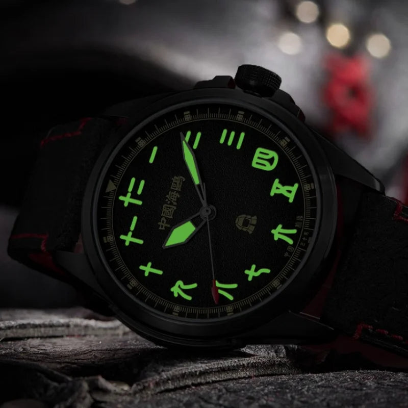 Seagull 43mm Military Relogio Masculino 819.24.1122