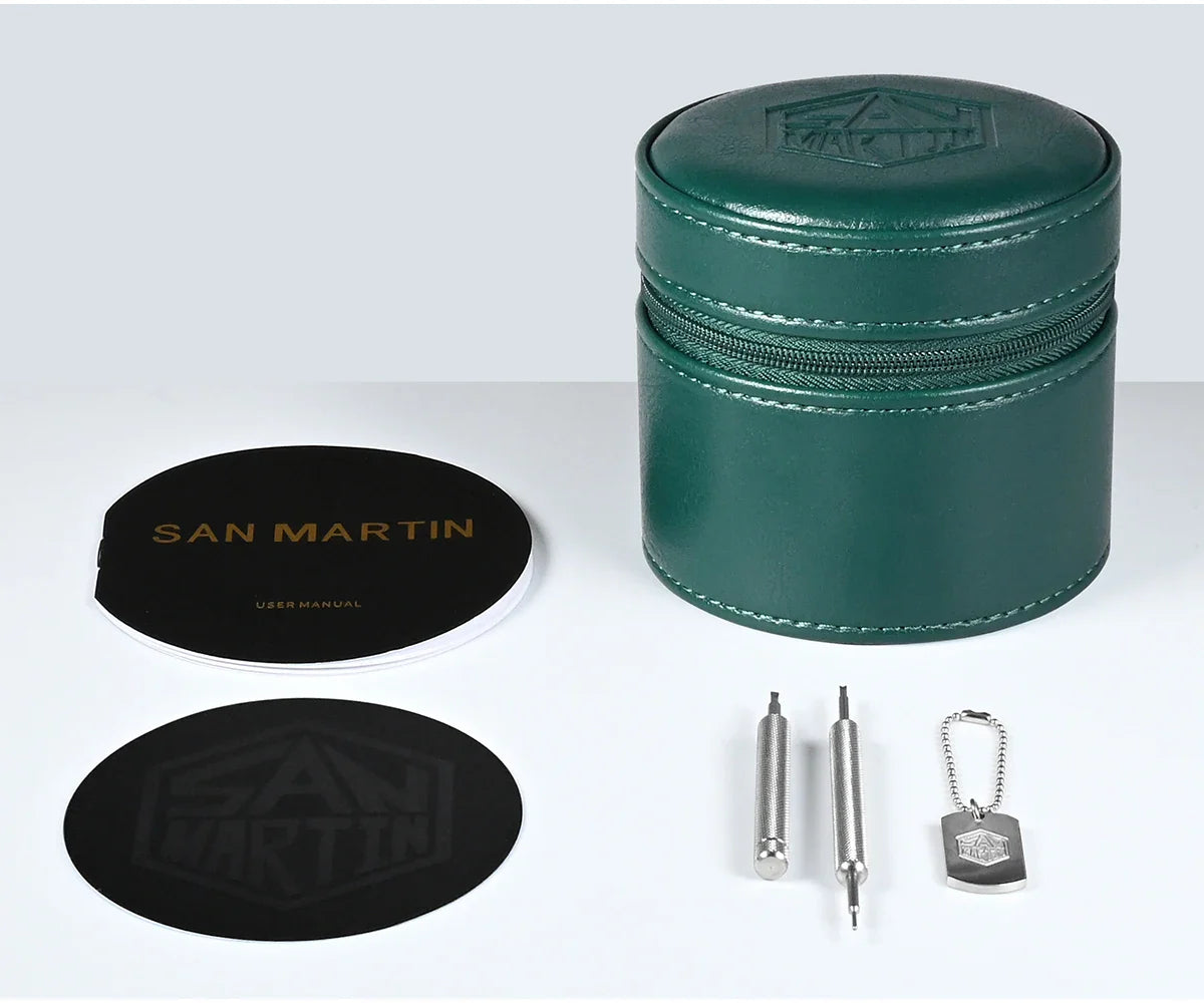 San Martin Automatic 10Bar GMT Mesh Milanese Bracelet 39mm