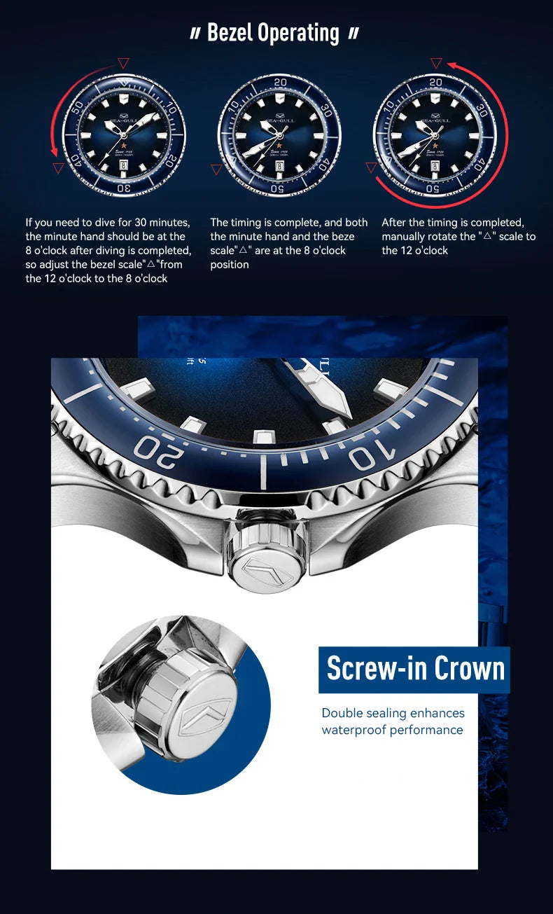 Seagull 300M Crystal Ocean Series 1210