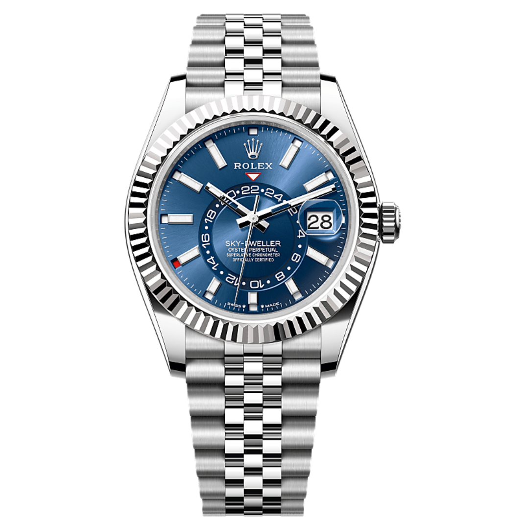 Rolex Sky Dweller 326934-0006 Stainless Steel & White Gold Bezel Blue Dial 42mm Men’s Watch