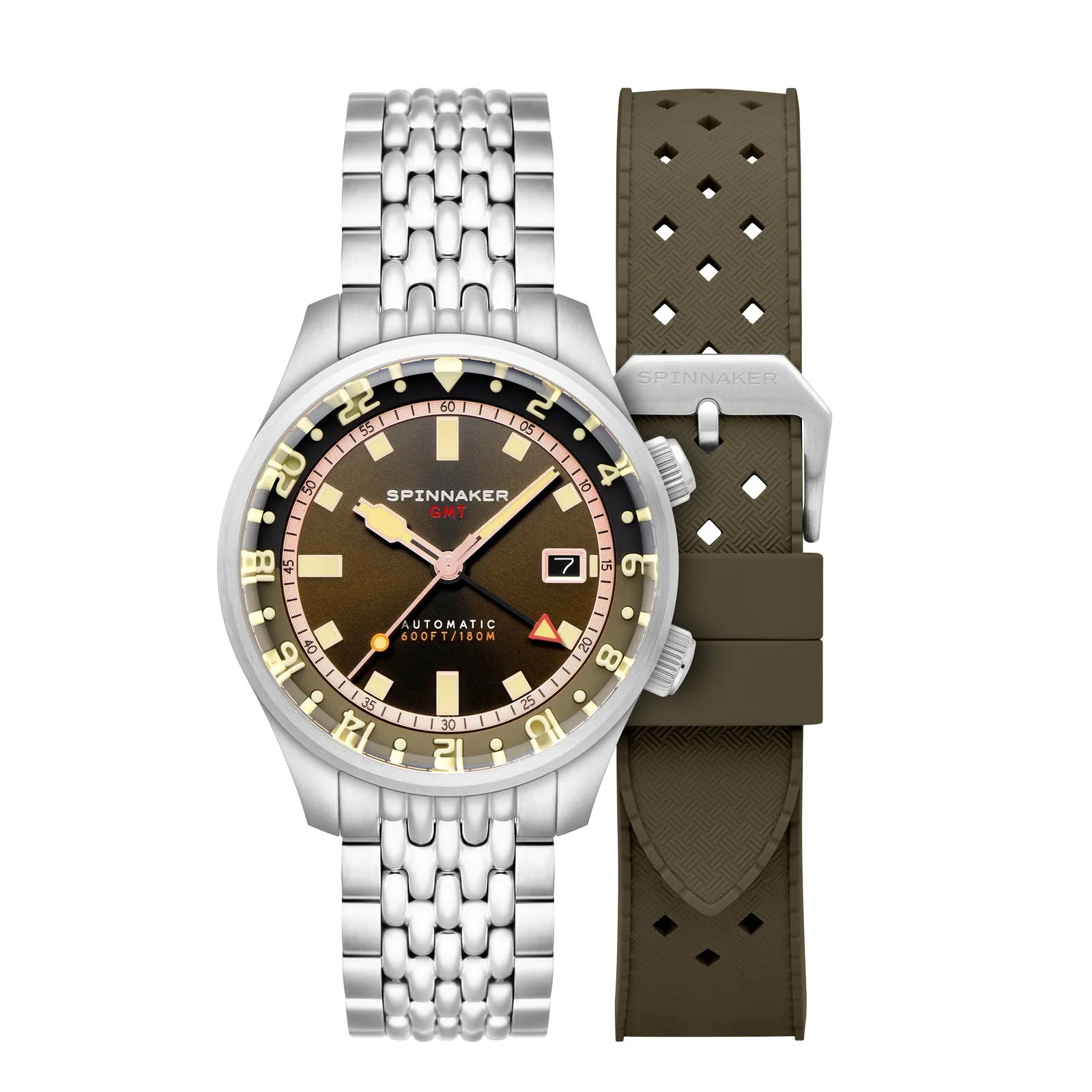 Bradner GMT Automatic Abbott Brown 42mm SP-5121-22 Spinnaker