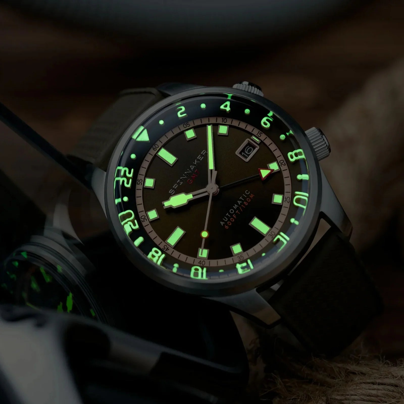 Bradner GMT Automatic Abbott Brown 42mm SP-5121-22 Spinnaker