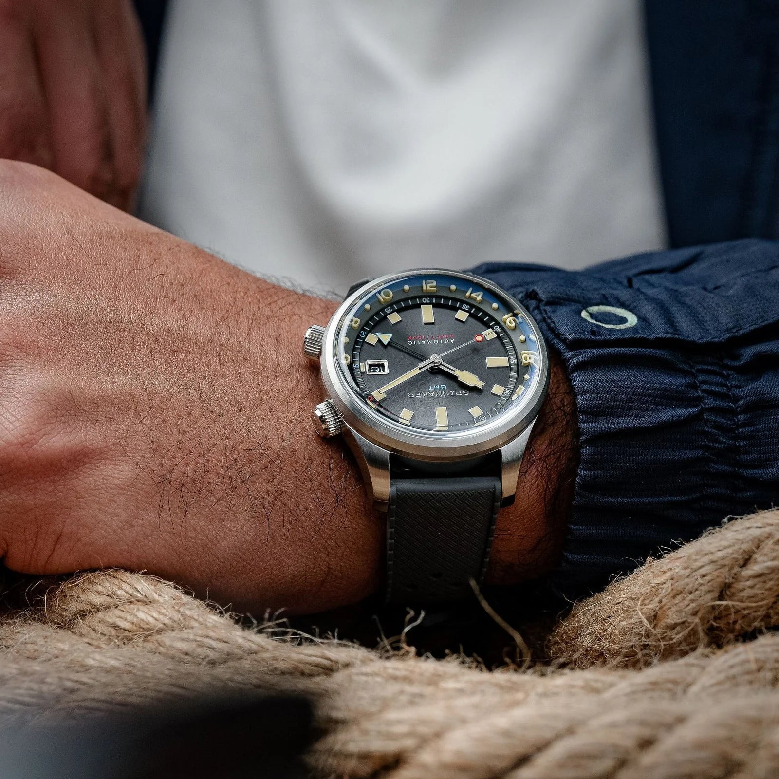 Bradner GMT Automatic Uniform Grey 42mm SP-5121-33 Spinnaker