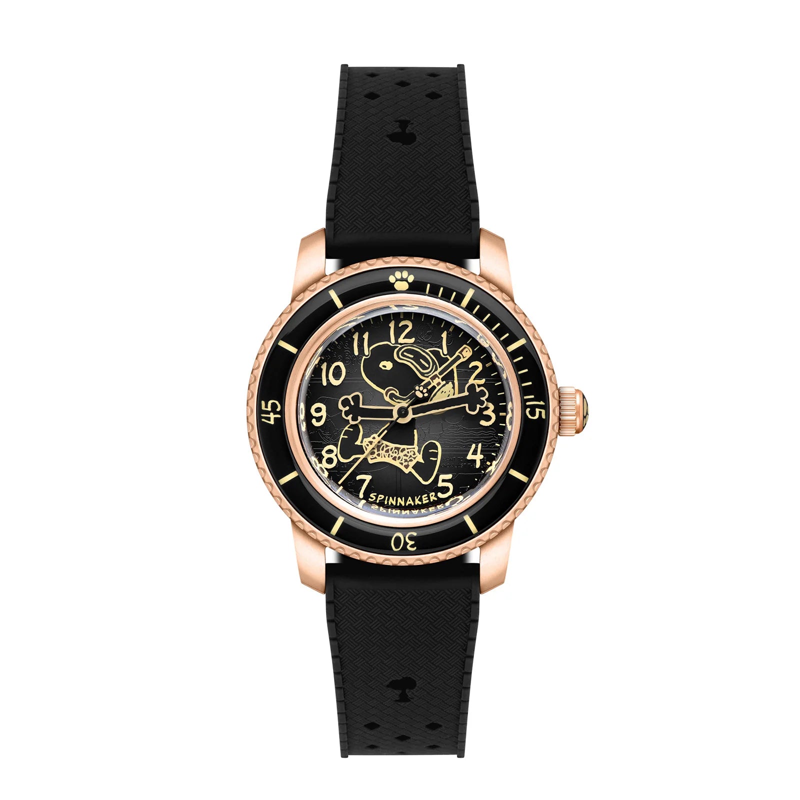 Fleuss 40 Automatic Peanuts Snoopy Seaside Snorkel Obsidian Glow Limited Edition SP-5186-04 Spinnaker