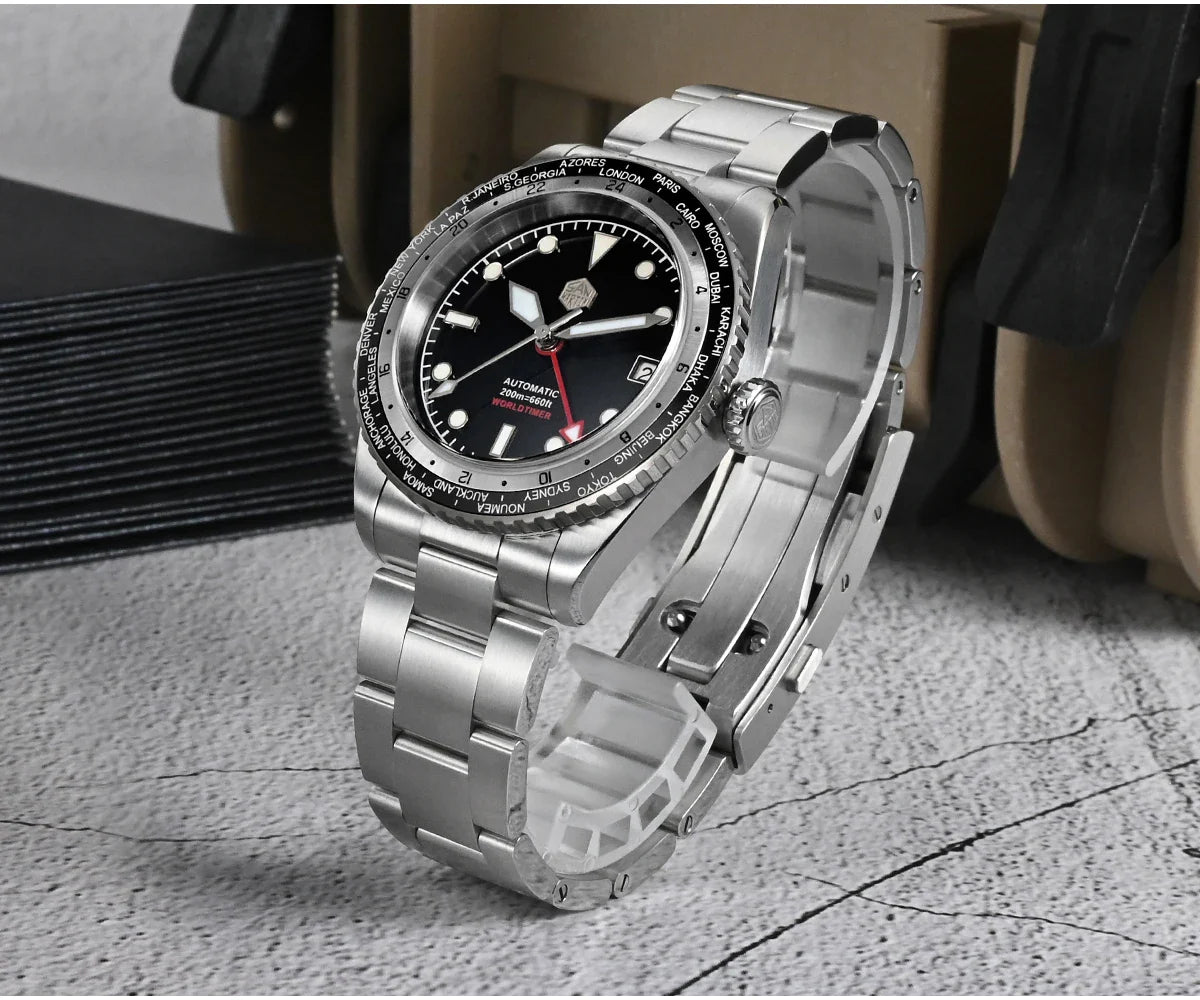San Martin Diving Automatic/Mechanical Sapphire 200m GMT
