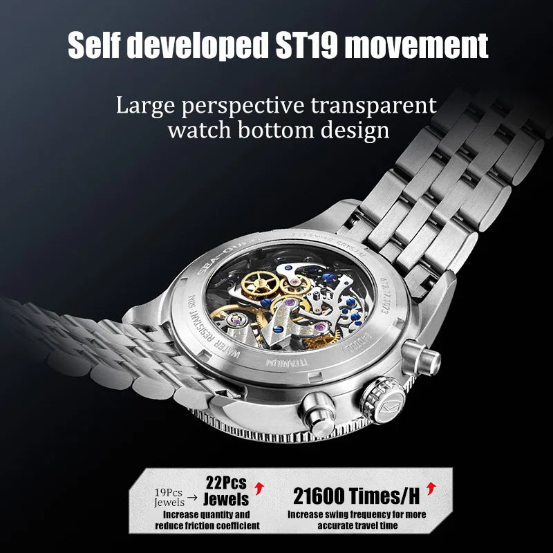 Seagull Mechanical ST19 ChronographTitanium