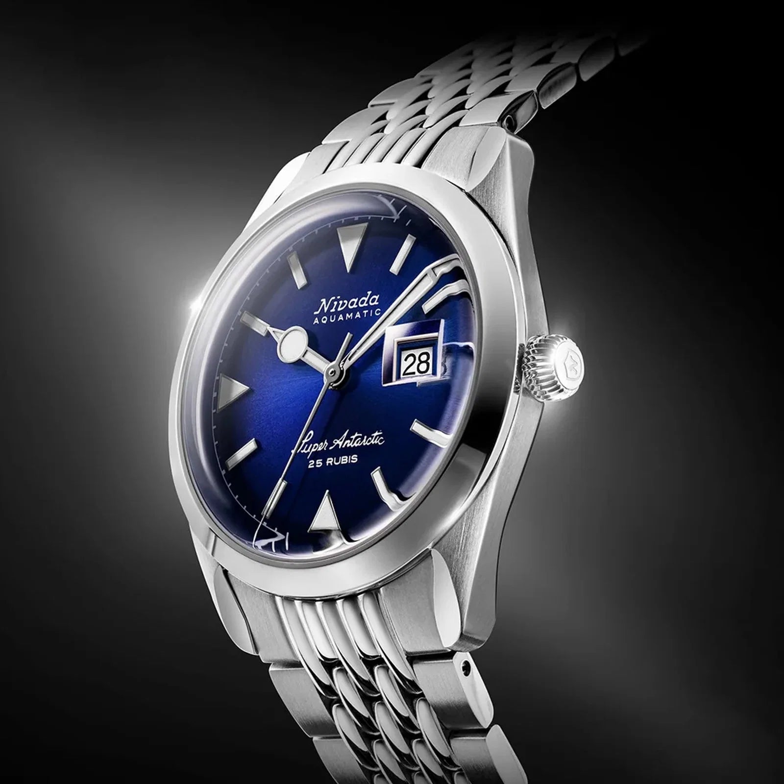 Super Antarctic Blue - 38mm Nivada Grenchen