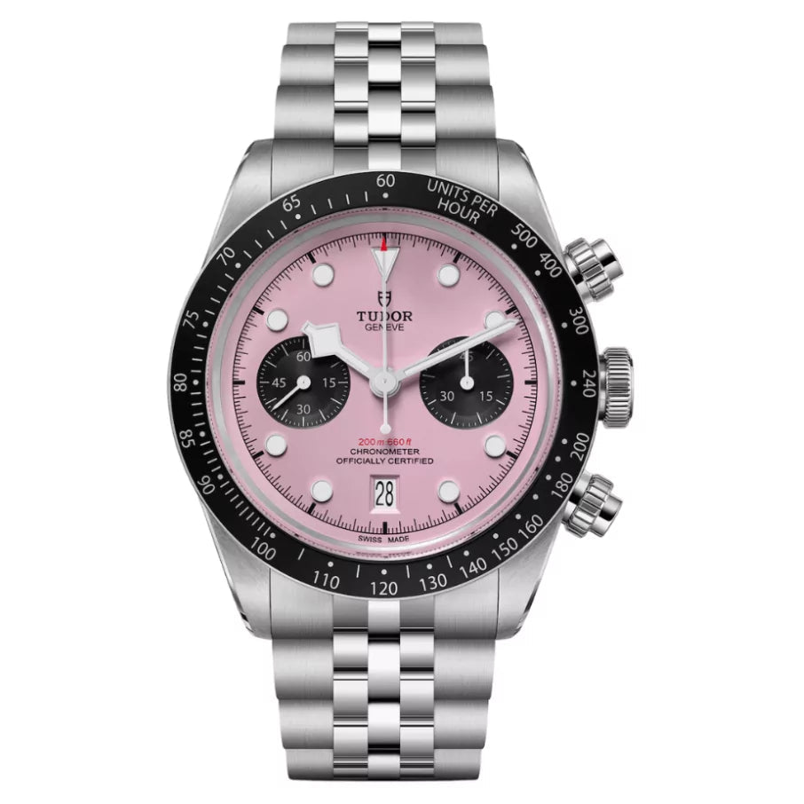 Tudor Black Bay Chrono M79360N-0019 Stainless Steel 41mm Inter Miami Pink Dial Men’s Watch