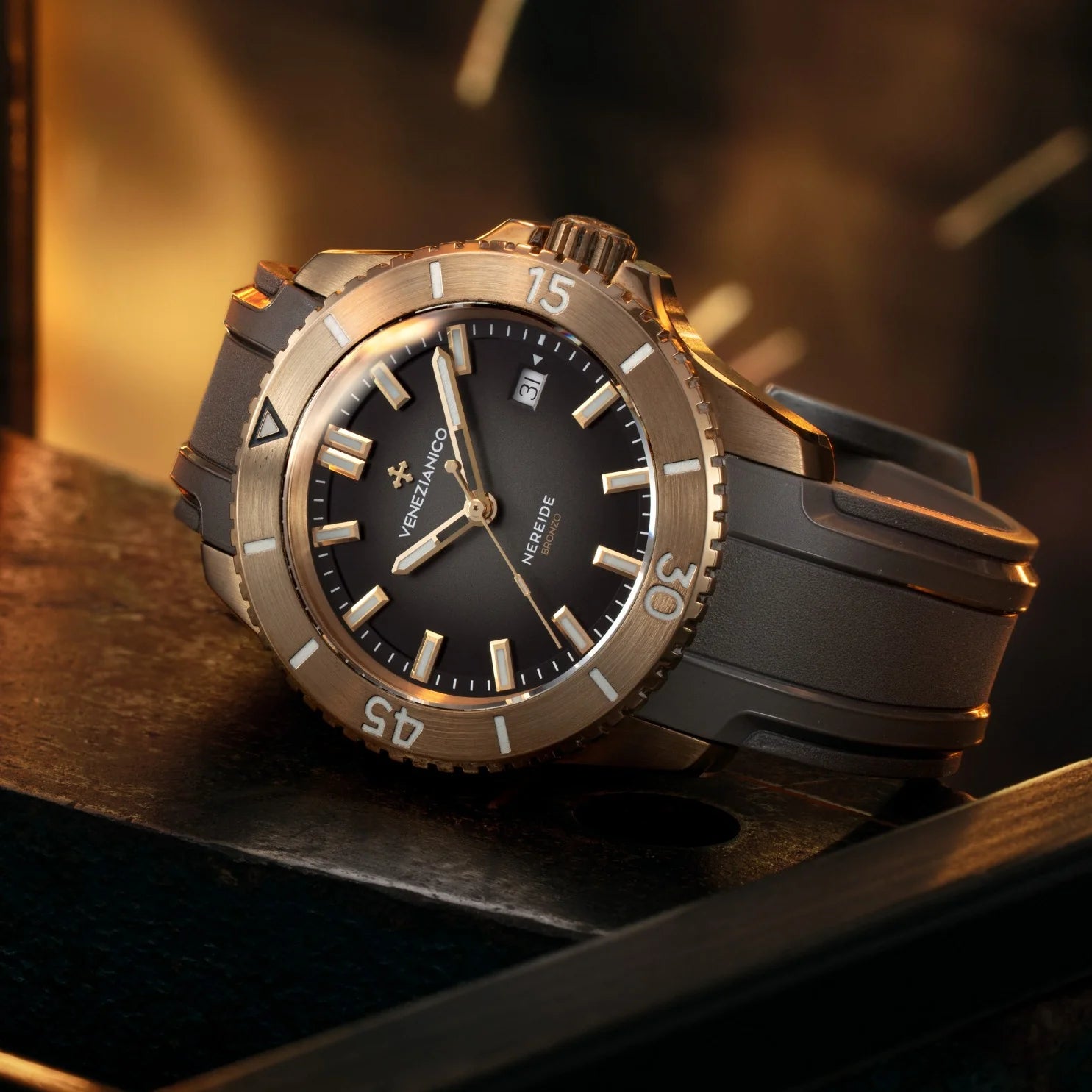 Nereide Bronzo With Additional Leather Strap 4521555ALB Venezianico