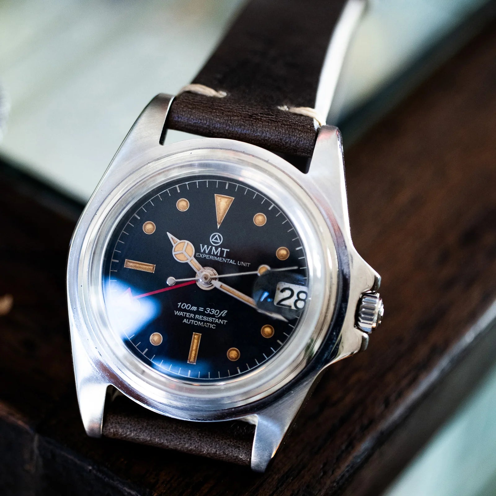 Sanford MKII - Interchangeable Bezel/ Fuchsia & Blueberry Bezel/ Aged Edition/ Metal Bracelet + Leather Strap Set WMT-AB056 WMT