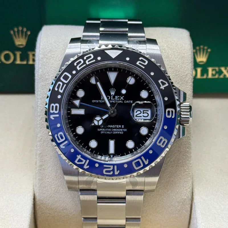 Rolex Gmt Master II Batman 126710BLNR-0003 40mm Oyster Steel Black And Blue Ceramic Bezel Oyster Bracelet