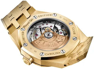 Audemars Piguet Royal Oak Carolina Bucci 15454BA.GG.1259BA.02 Frosted Yellow Gold 37mm Silver-toned Mirror Dial Ladies Watch