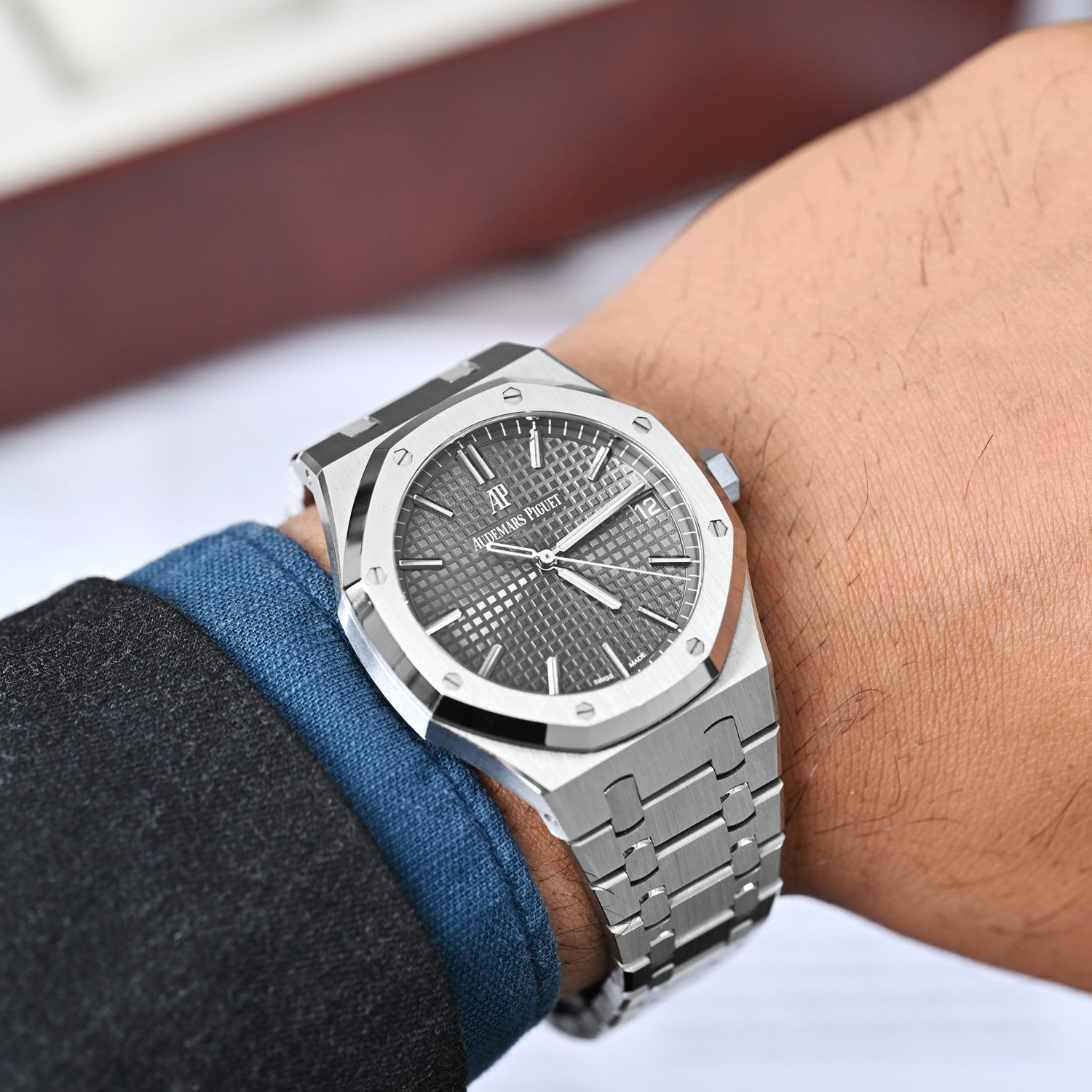 Audemars Piguet Royal Oak 15510ST.OO.1320ST.10 Steel Automatic 41mm Grey Dial Men’s Watch