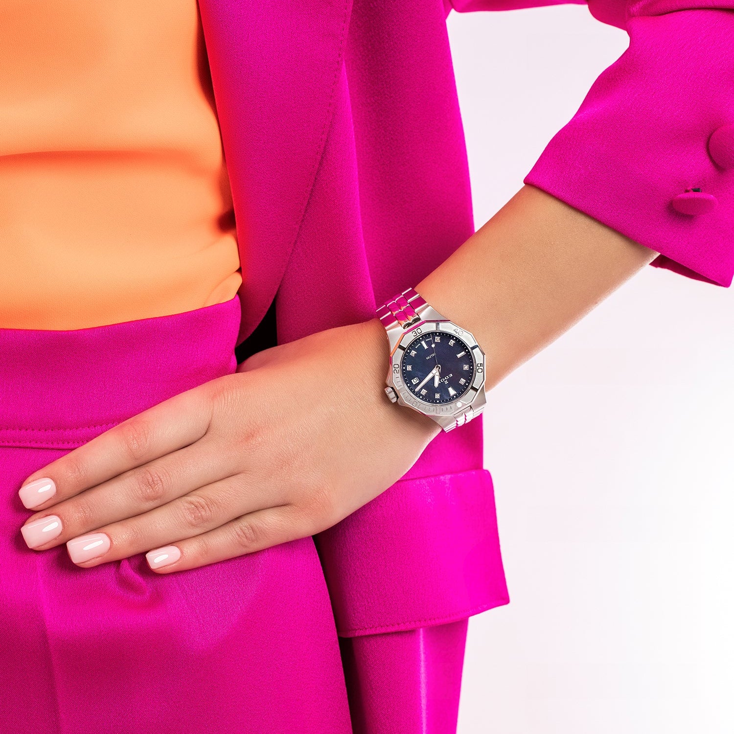 EDOX WOMEN'S DELFIN DIVER QUARTZ WATCH