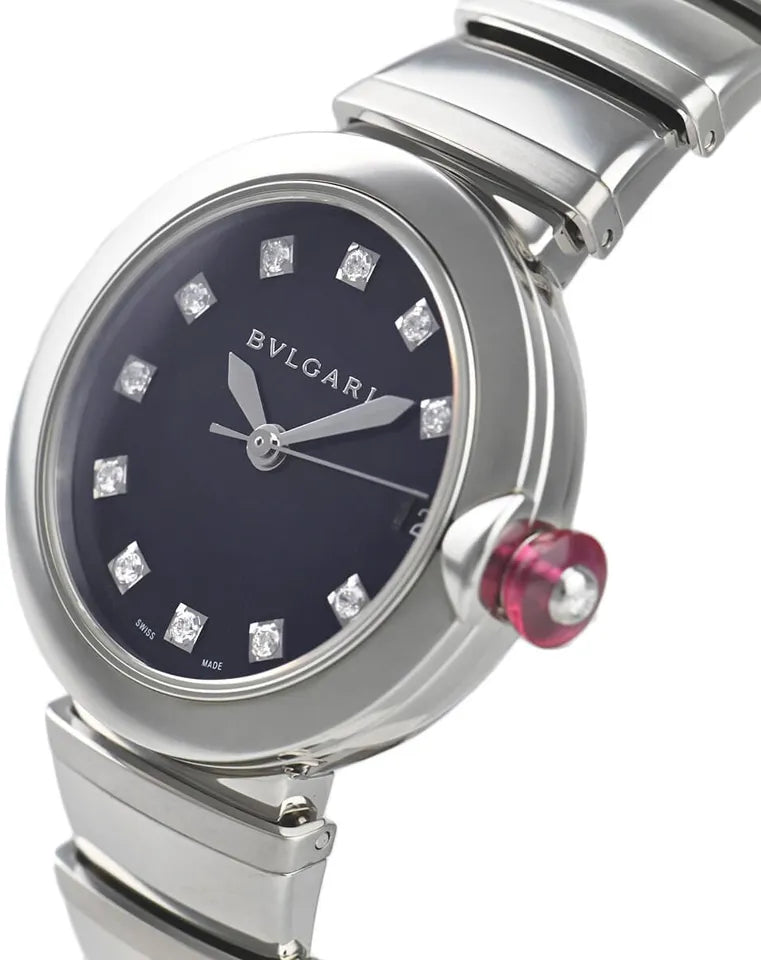 Bvlgari Lvcea 33Mm Stainless Steel Blue Diamond Dial Ladies’ Watch
