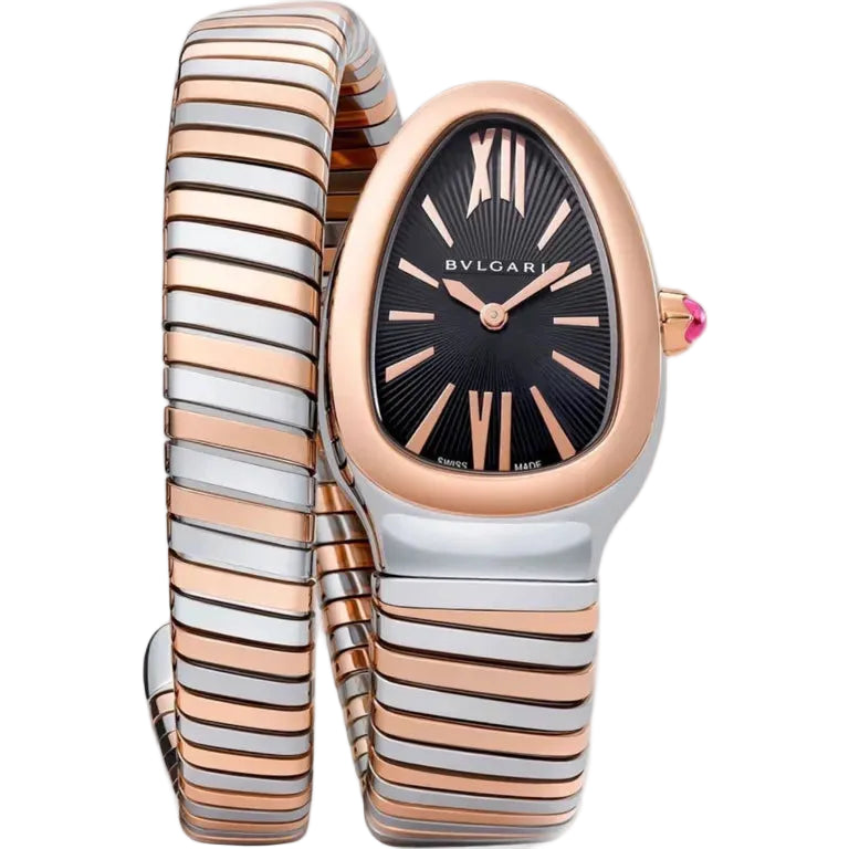 Bvlgari Serpenti Tubogas 102123 Sp35Bspg.1T Quartz 18Kt Rose Gold 35Mm Ladies Watch