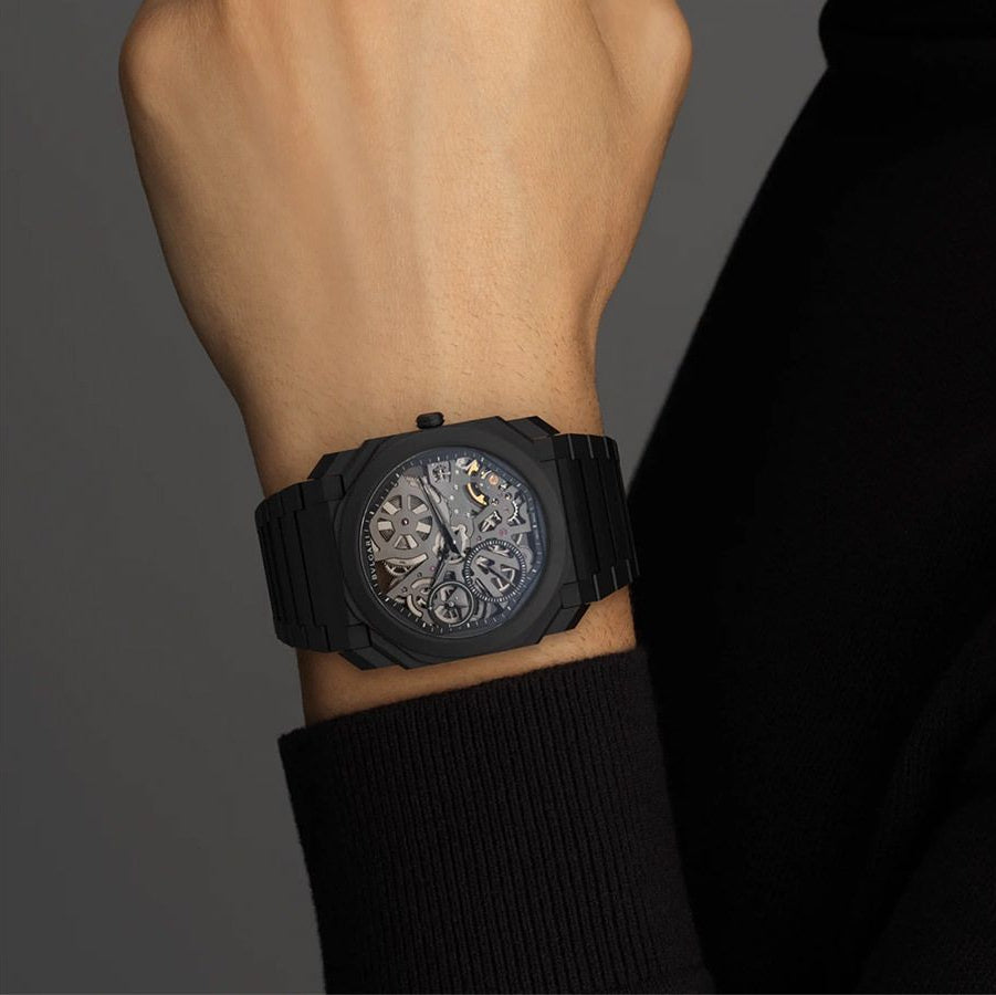 Bvlgari Octo Finissimo 103126 Skeleton Extra Thin 40Mm Black Ceramic Men’S Watch