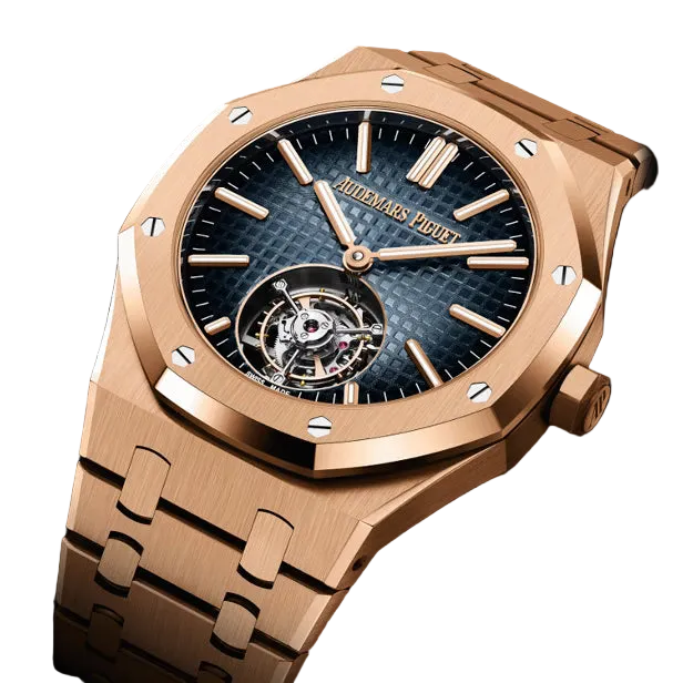 Audemars Piguet Royal Oak 26730OR.OO.1320OR.02 Selfwinding Flying Tourbillon 41mm Blue Dial Mens Watch