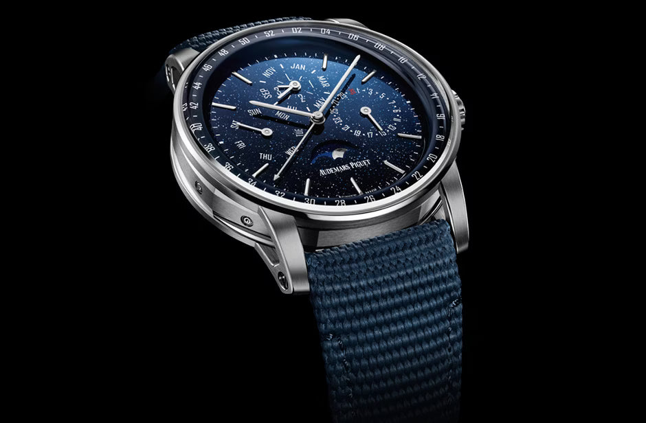 Audemars Piguet Code 11.59 26394Bc.Oo.D027Kb.01 Blue Aventurine Dial Perpetual Calendar 41Mm 18K White Gold Men’S Watch