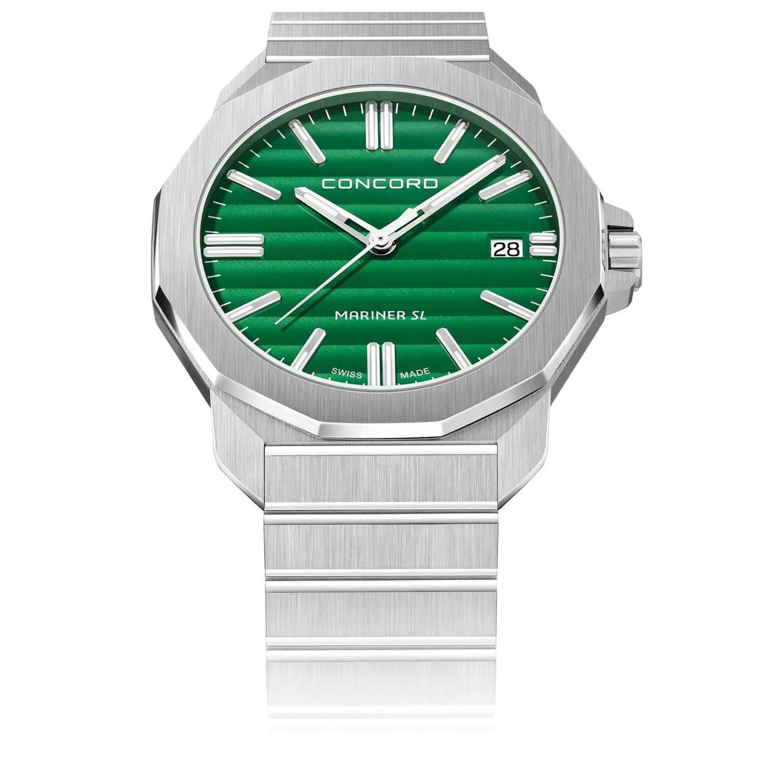 CONCORD MENS WATCH SILVER TONE CASE QUARTZ