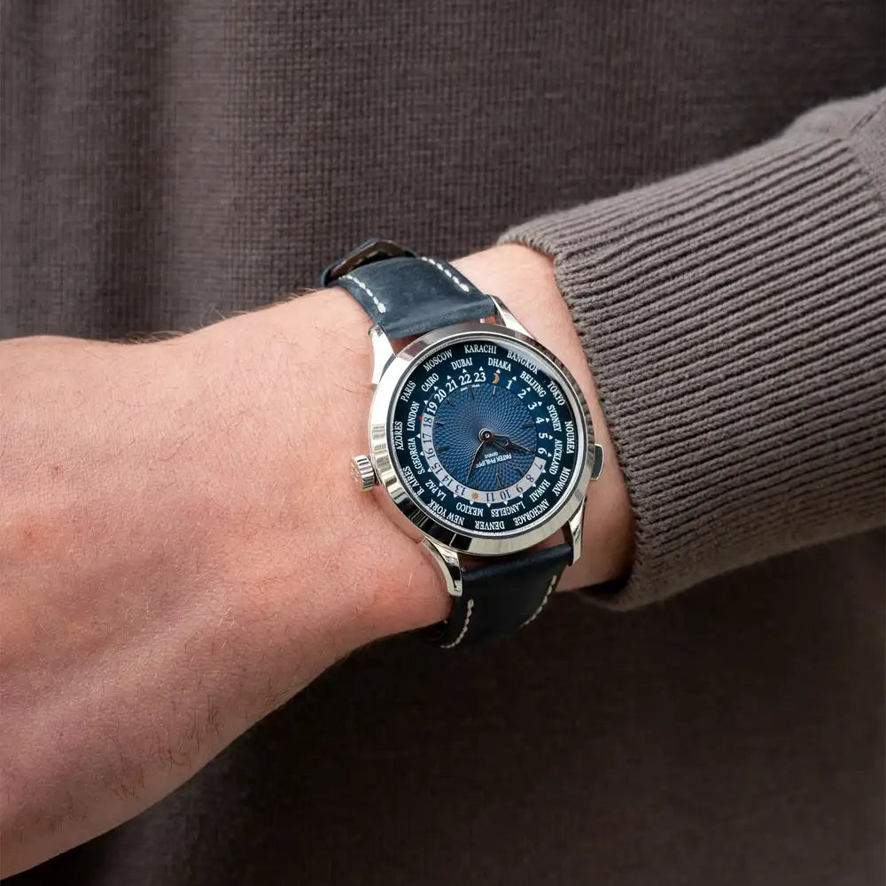 Patek Philippe Complications 5230P-001 Blue Dial World Time 38.5Mm Platinum