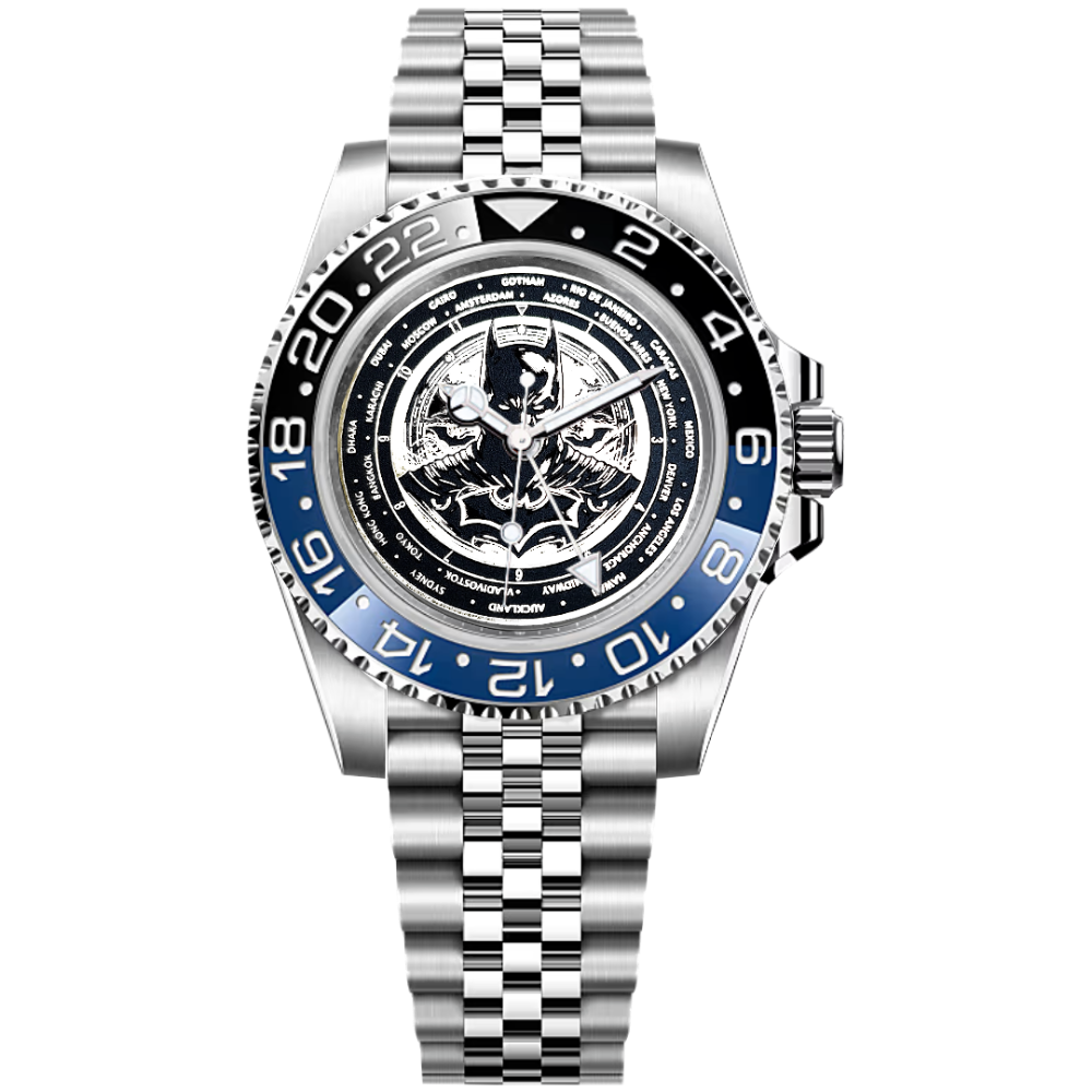 Customized 41mm GMT Watch: Premium 904L Steel Japanese Precision