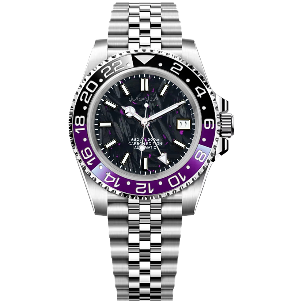 Customized 41mm GMT Watch: Premium 904L Steel Japanese Precision