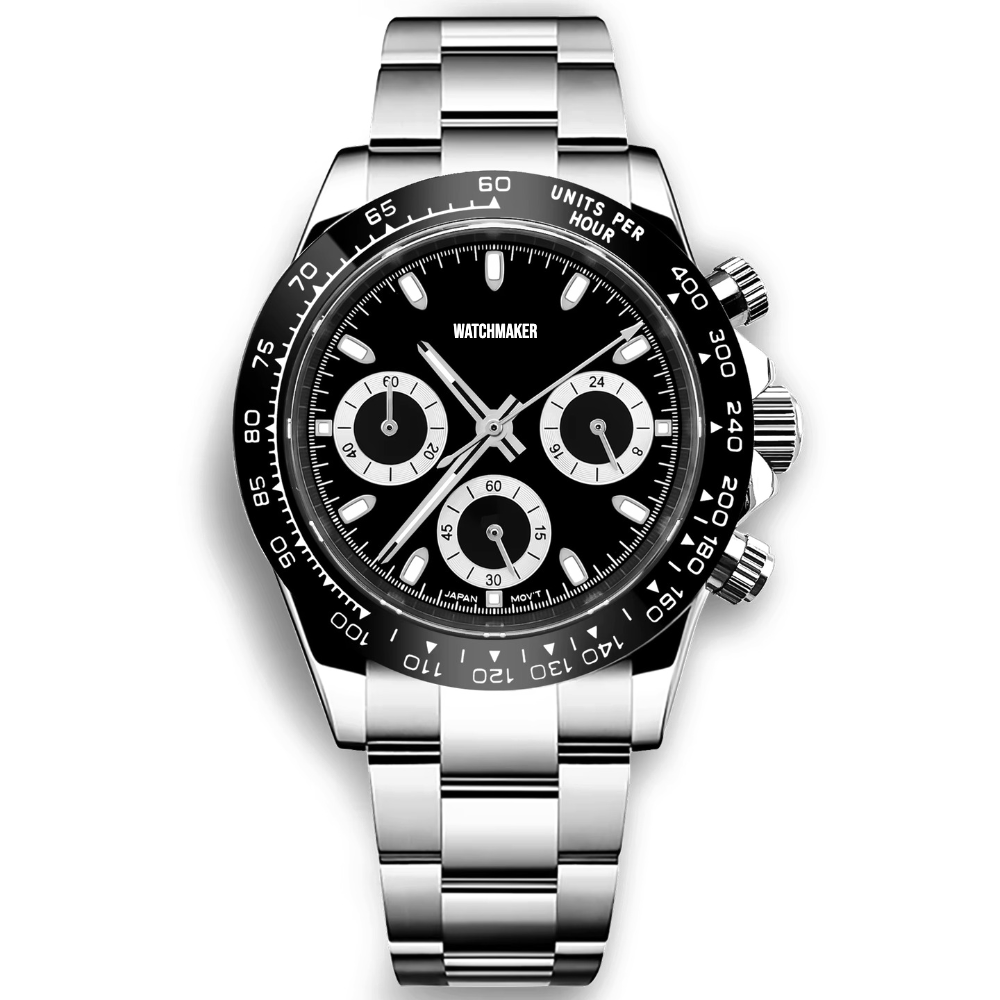 Precision Japanese Quartz Stainless Steel Craft Your Icon: Custom Daytona-Style Chronograph
