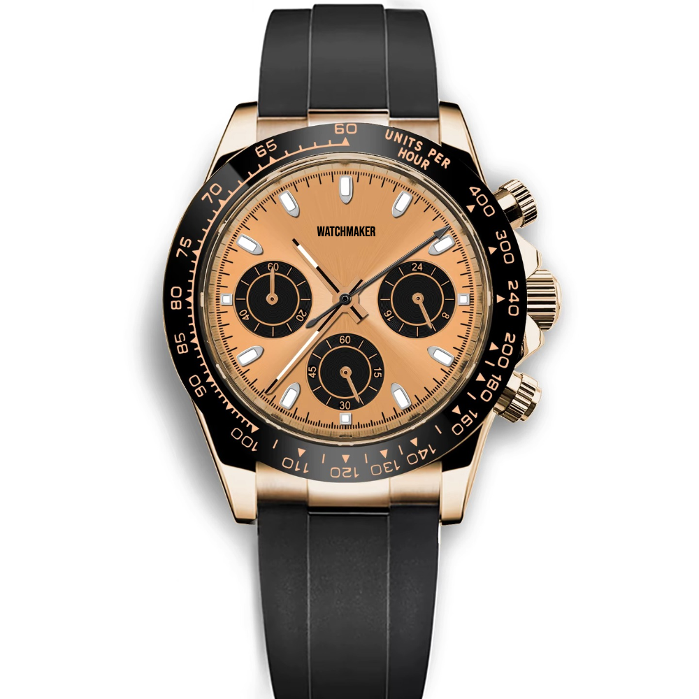 Precision Japanese Quartz Stainless Steel Craft Your Icon: Custom Daytona-Style Chronograph
