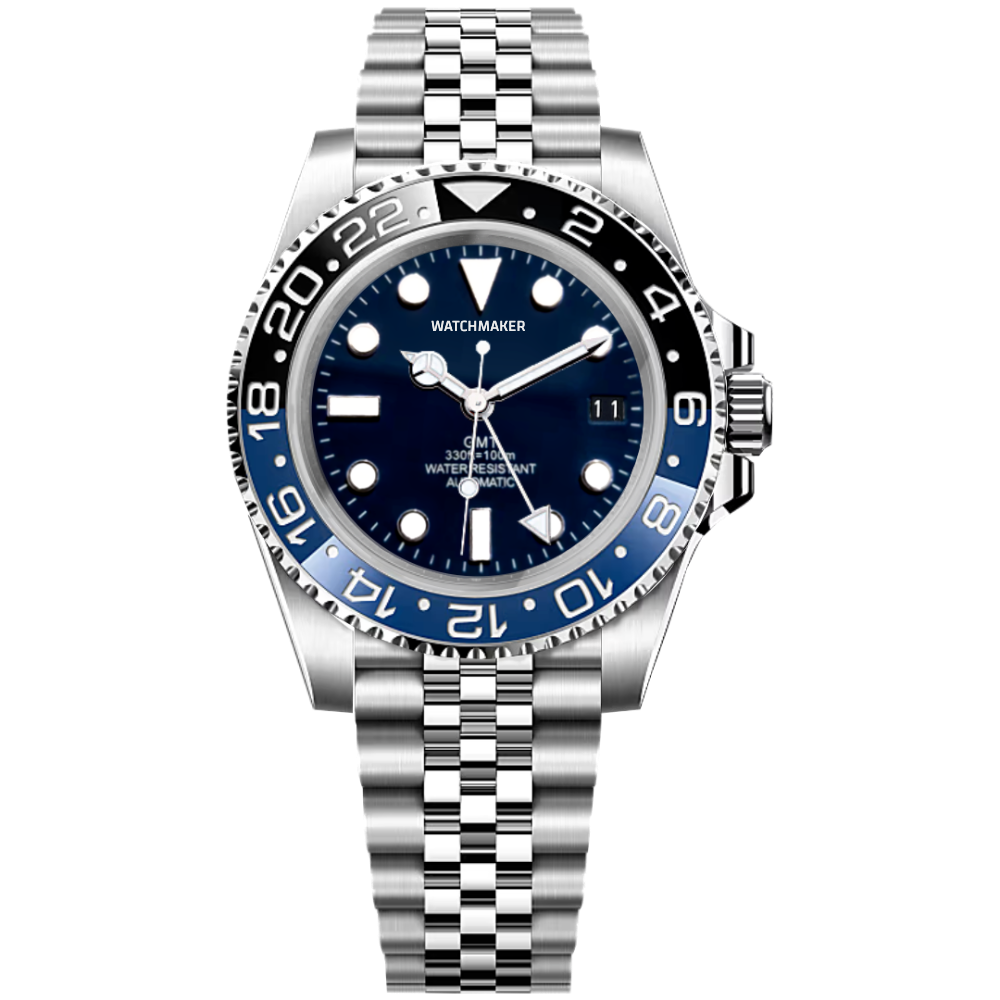 Customized 41mm GMT Watch: Premium 904L Steel Japanese Precision