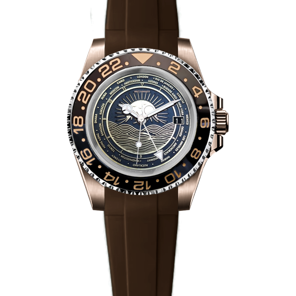 Customized 41mm GMT Watch: Premium 904L Steel Japanese Precision