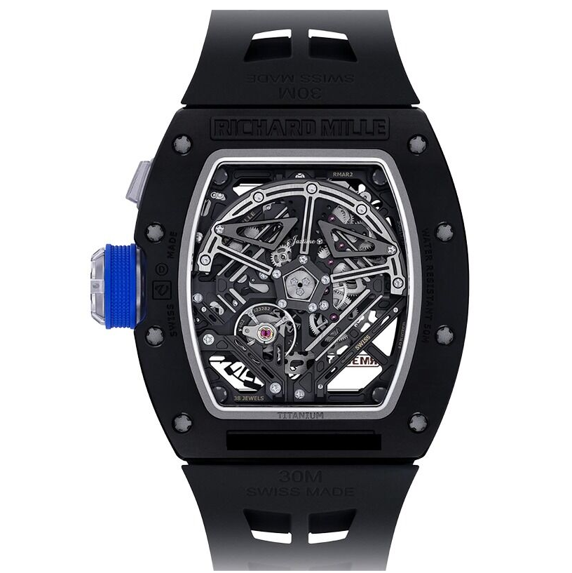 Richard Mille RM 30-01 Declutchable Rotor Automatic Winding Black Ceramic 43mm Skeleton Dial Mens Watch