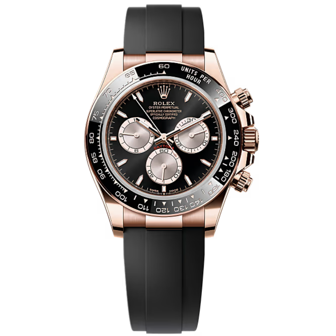 Rolex Cosmograph Daytona 126515LN-0002 Everose Gold Oysterflex Black Dial