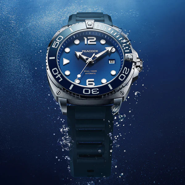 PEACOCK Just Dive Automatic Waterproof Watch Peacock