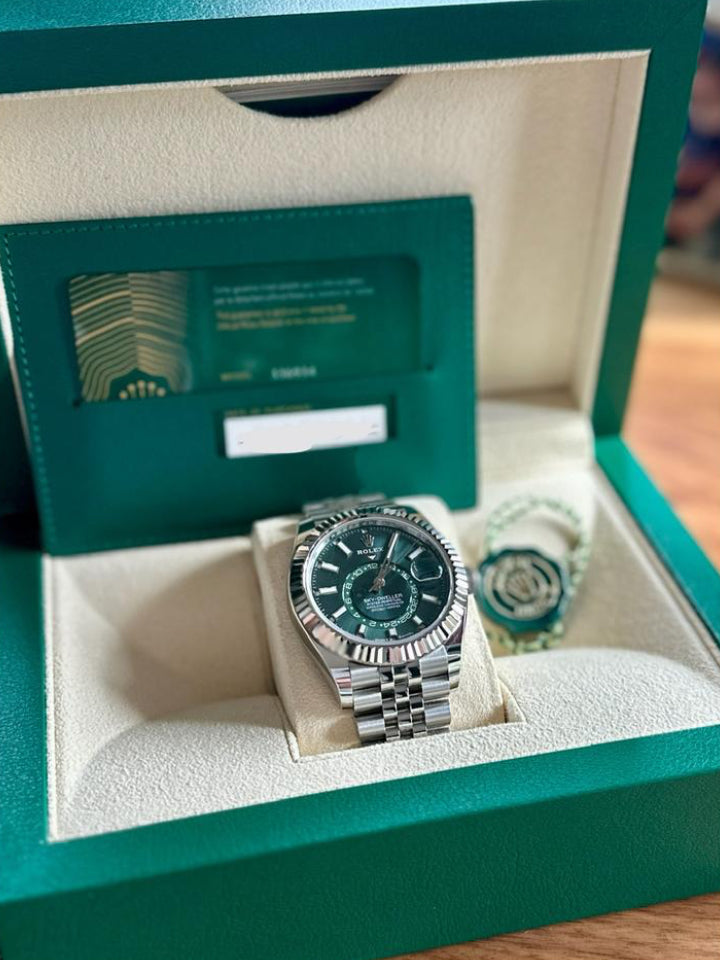 Rolex Sky-Dweller 336934-0001 jubilee steel-White Gold Mint Green Dial 42mm Men’S Watch 2025