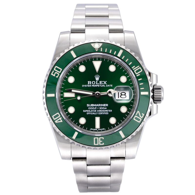 ROLEX SUBMARINER 116610LV HULK (2018) Pre owned Perfect condition