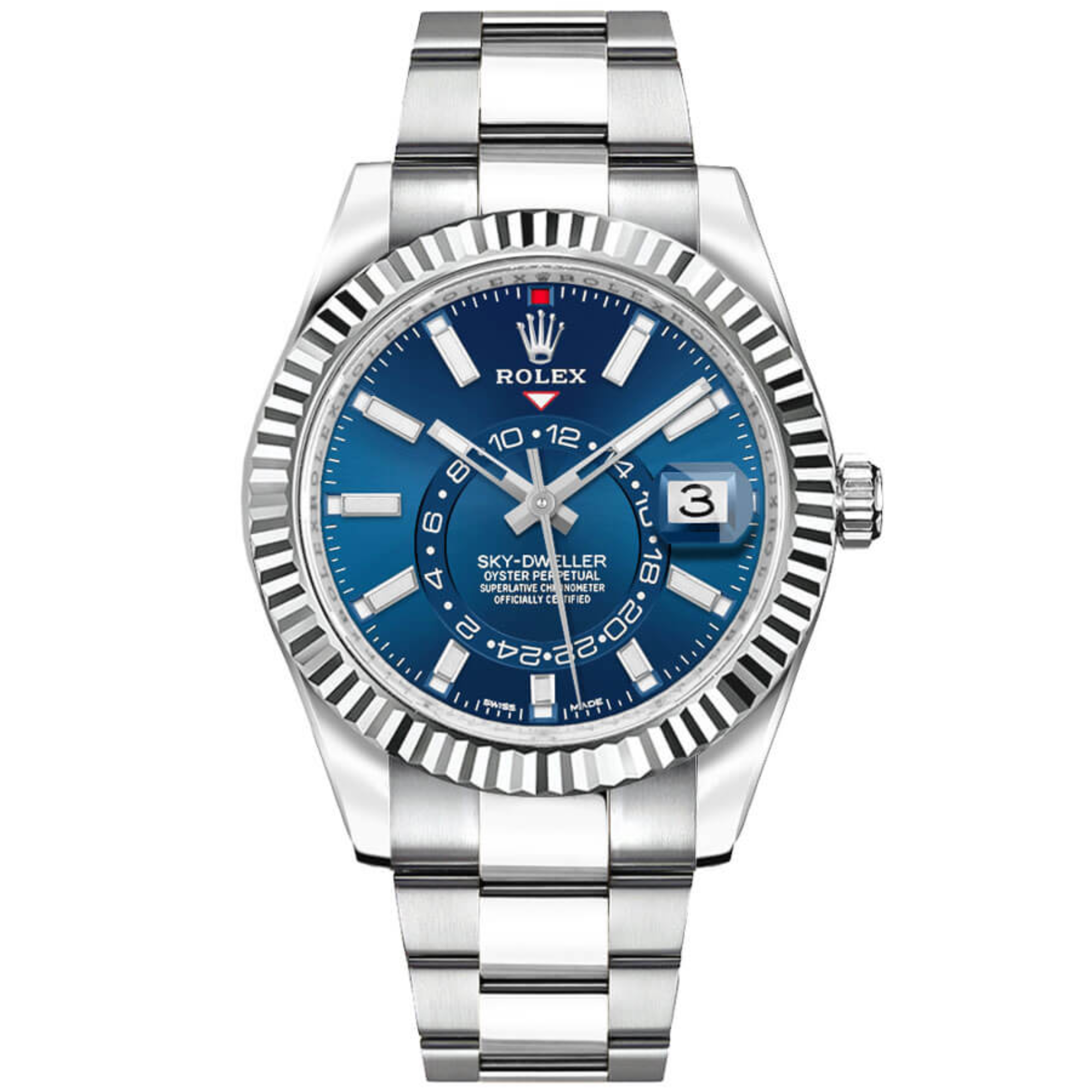 Rolex Sky-Dweller Steel Blue Dial 42mm Luxury Men's Watch 326934-0003