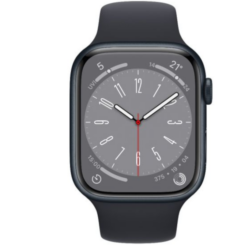 Apple Watch - Series 8 GPS 41mm Aluminium Case with Sport Band - Azzam Watches 