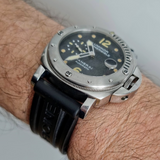 Panerai Luminor Submersible – Steel – 44mm – 3 extra straps – Very Good Conditions – Full Set - Azzam Watches 