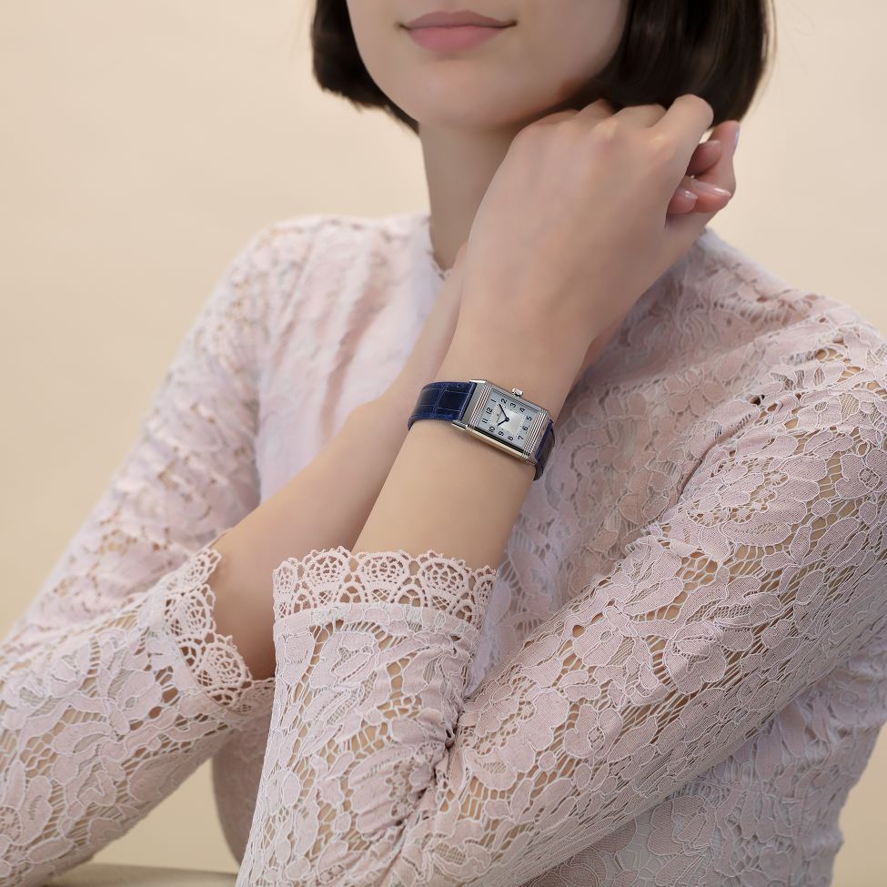 Jaeger Lecoultre Reverso Classic Medium Duetto Stainless Steel Ladies Watch