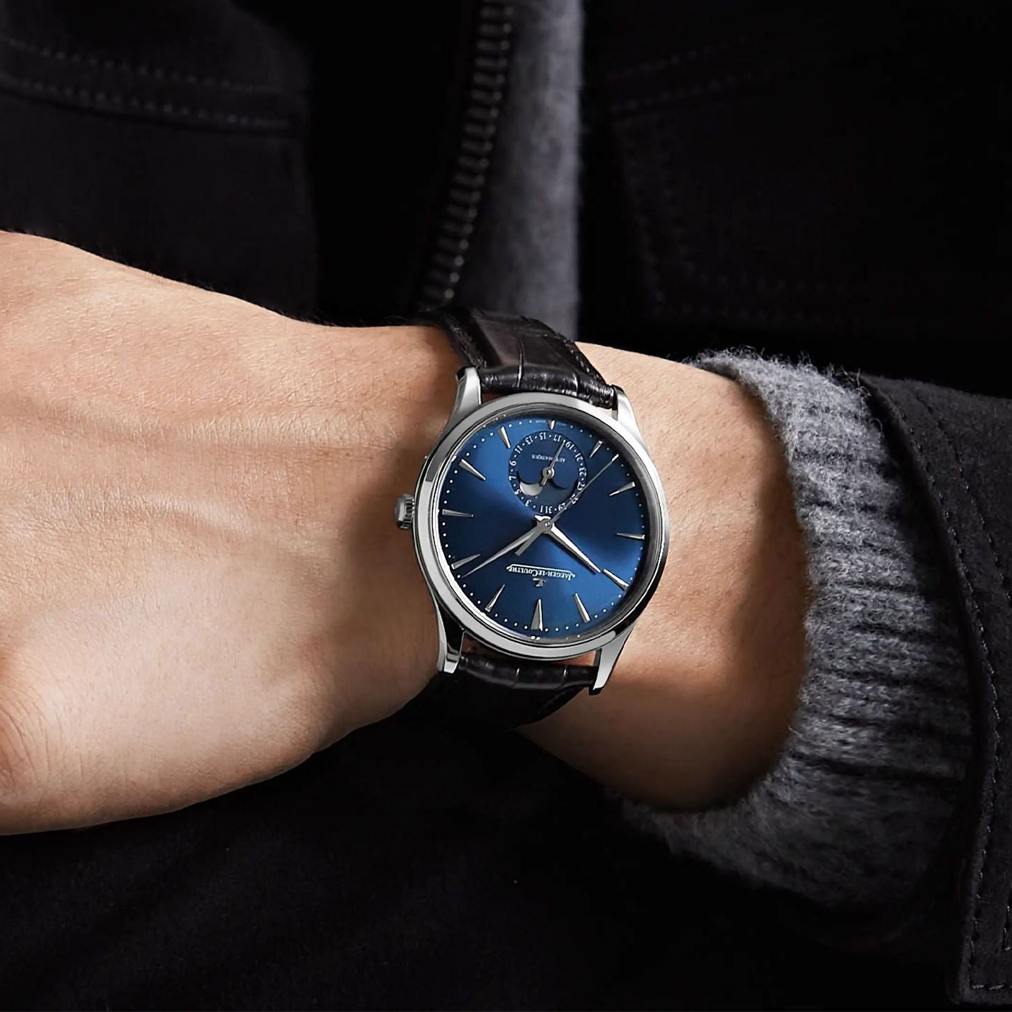 Master Ultra Thin 39 mm Automatic Steel Ultra Thin Moon Phase Watch Jaeger-LeCoultre