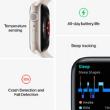 Apple Watch - Series 8 GPS 41mm Aluminium Case with Sport Band - Azzam Watches 