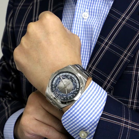 Vacheron Constantin Overseas World Time Stainless Steel 43.5Mm Men’S Watch