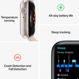 Apple Watch - Series 8 GPS 45mm Aluminium Case with Sport Band - Azzam Watches 