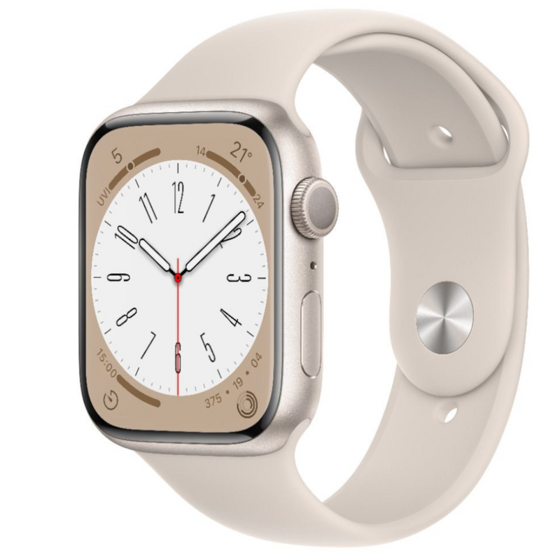 Apple Watch - Series 8 GPS 41mm Aluminium Case with Sport Band - Azzam Watches 