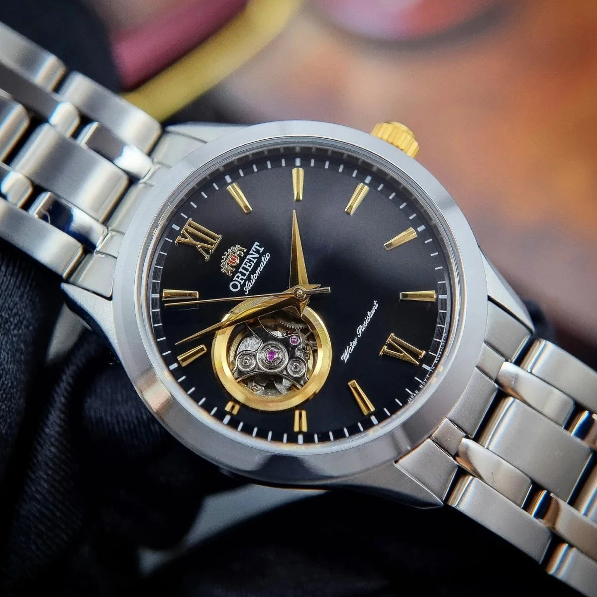 ORIENT MEN'S CONTEMPORARY AUTOMATIC OPEN HEART WATCH